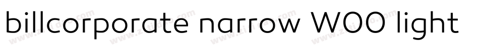 billcorporate narrow W00 light字体转换